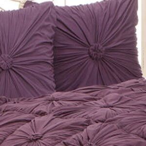 Anthropologie Lazybones Rosette Euro Sham/Cover (26x26) Purple
